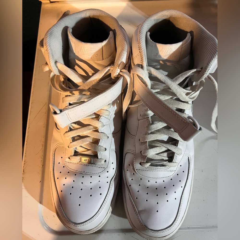 Nike All white high top Nike Air Force 1s size 14 - Picture 4 of 9